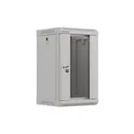 Cabinet rack 10 inch Lanberg 9U 300×300 gri, ușă sticlă, flat pack