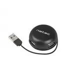 Hub, Natec, 4 x USB, Negru
