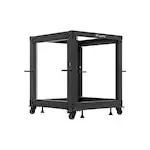 Rack deschis 19″, 12U, 600x600x1100mm, negru, set Lanberg
