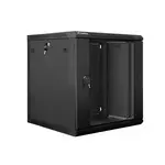 Dulap metalic montat pe perete din pachet demontabil, Lanberg,12U, 600x600mm,19”, negru