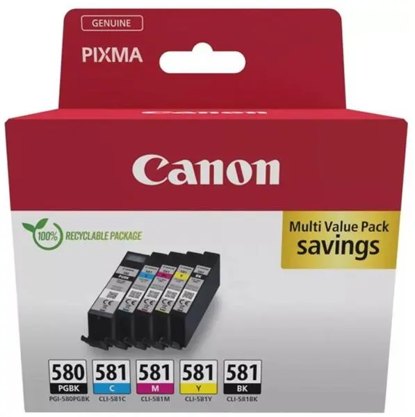 Set 5 cartuse Canon 2078C007AA PGI-580 CLI-581