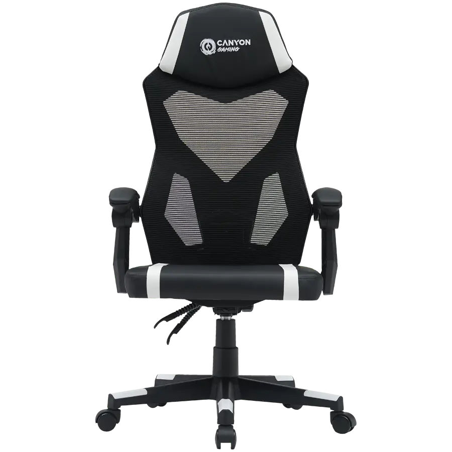 Scaun gaming Canyon Flow MCH01, reglabil, Negru/Alb