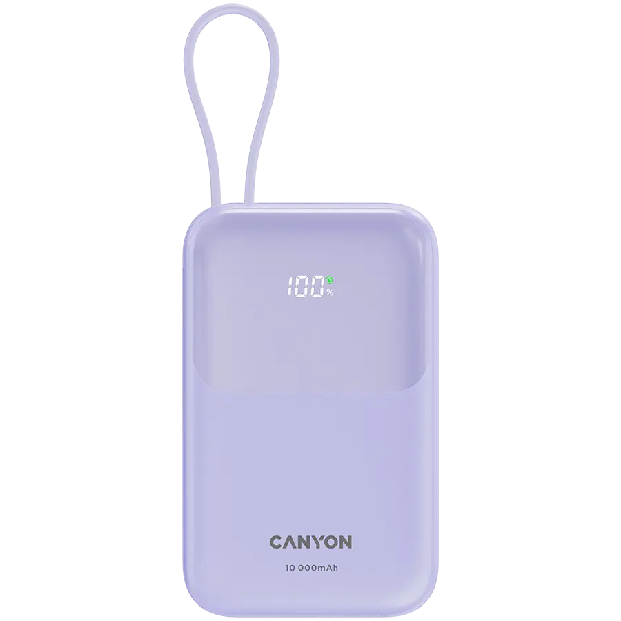 Baterie externă Canyon OnPower 101 10000 mAh violet PD 22,5 W