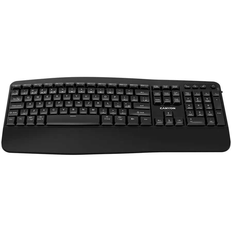 Tastatură Canyon HKB-W6 wireless negru Bluetooth