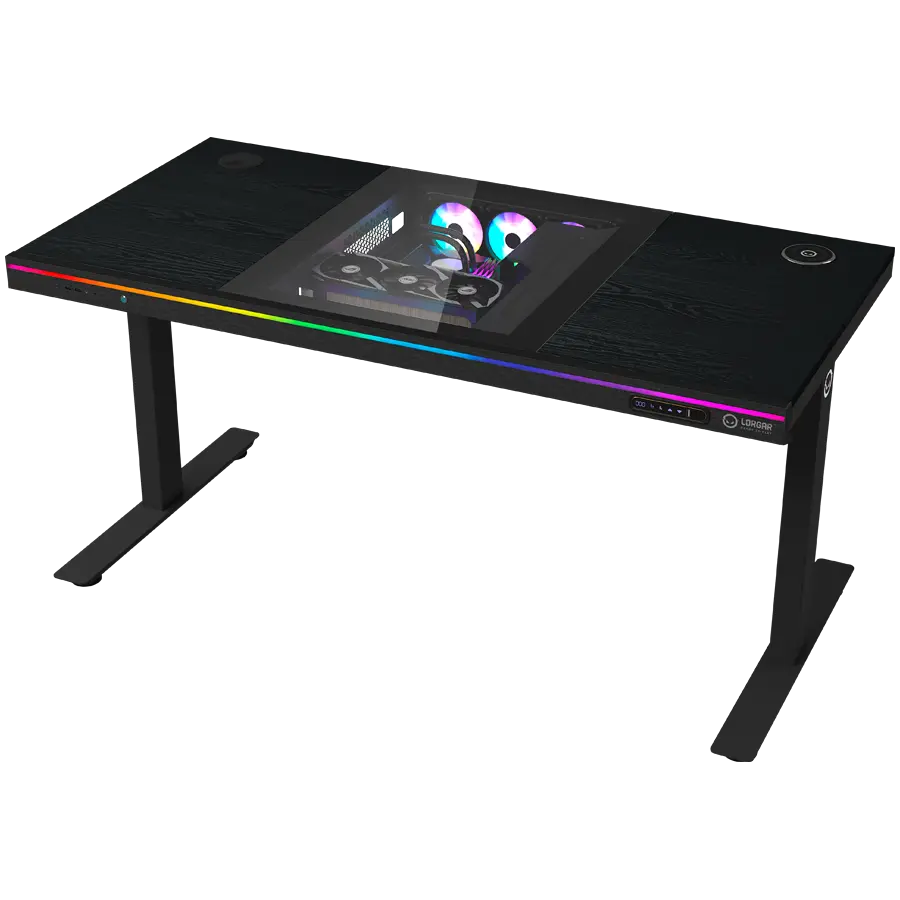 Birou gaming Lorgar DE90W cu carcasă PC integrată