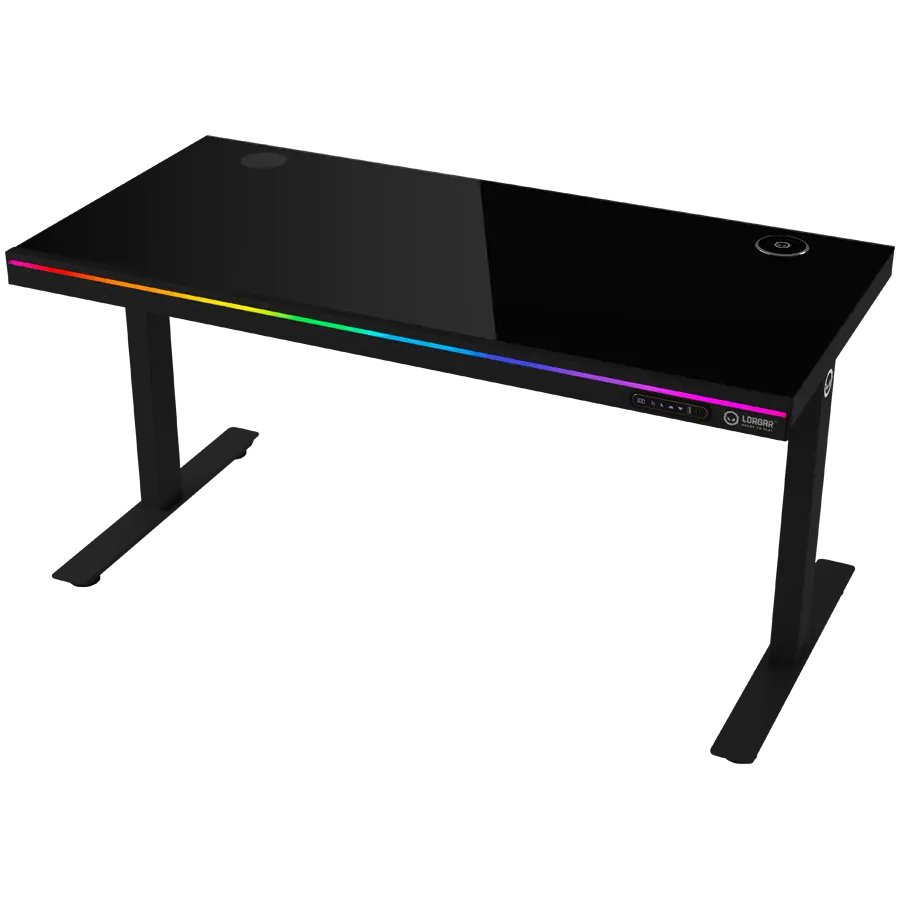 Birou gaming Lorgar DP80G sticlă securizată reglabil