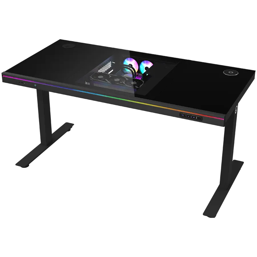 Birou gaming Lorgar LRG-DE90G sticlă reglabil electric