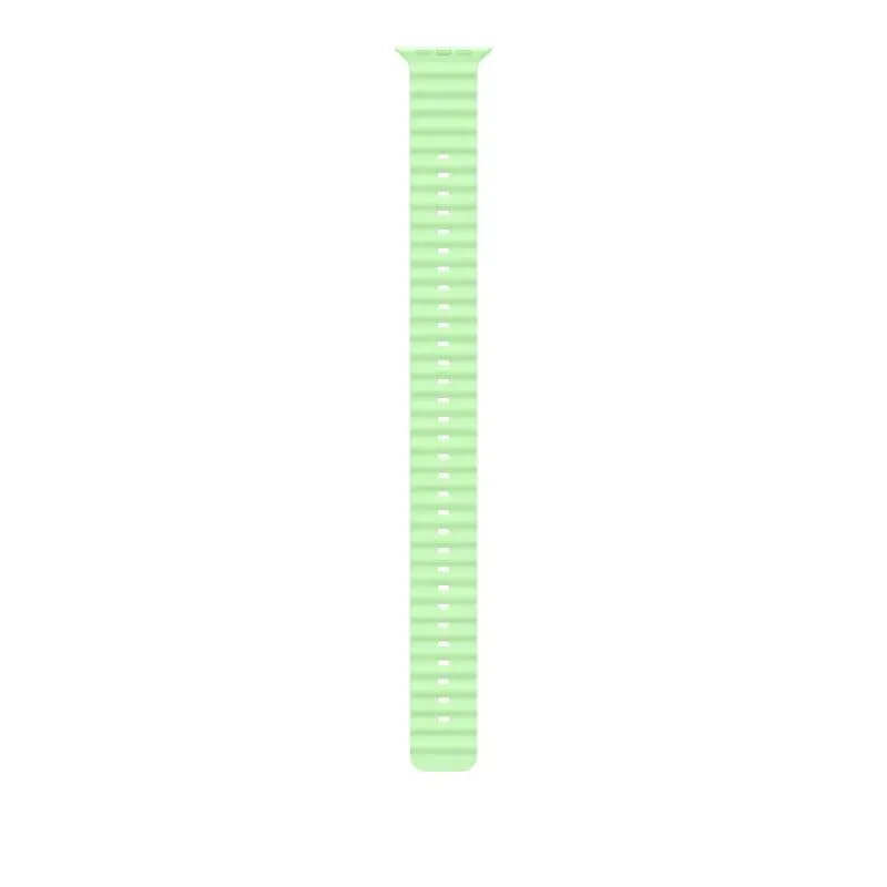 Curea pentru Apple Watch 49mm, Neon Green Ocean Band Extension – Black Titanium Finish