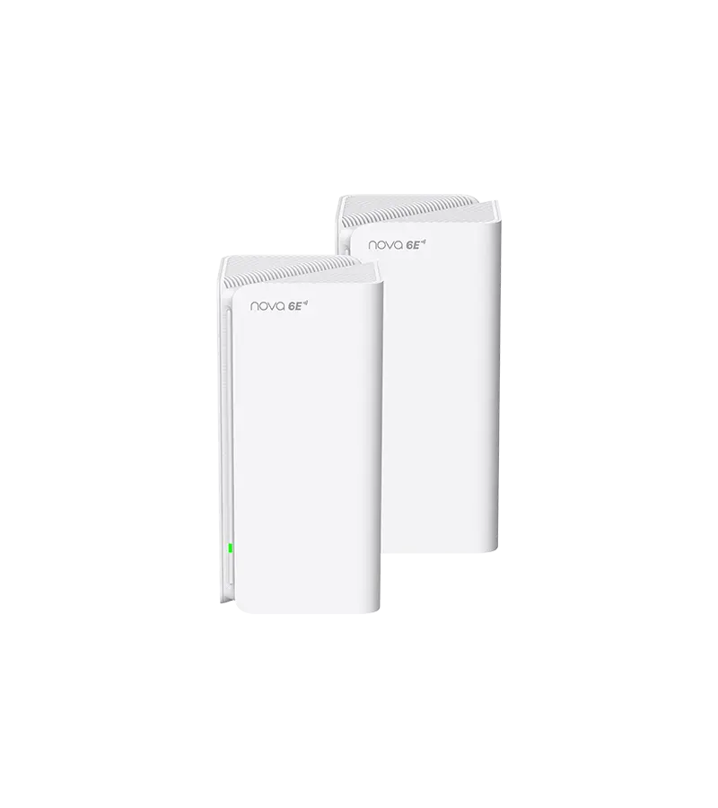 Sistem mesh pentru intreaga casa Tenda MX21 PRO 2pack. Wi-Fi 6E Gigabit tri-band AX5700, 3 porturi Gigabit, MU-MIMO, Beamforming, MFDMA, acoperire pana la 500MP