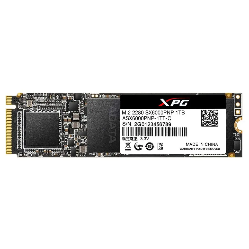 Solid-state drive (SSD) ADATA XPG SX6000 Pro, 1TB, NVMe, M.2.
