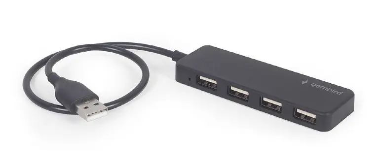 Hub, Gembird, USB 2.0, Negru