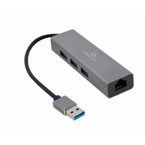 Hub USB Gembird A-AMU3-LAN-01 Gigabit gri