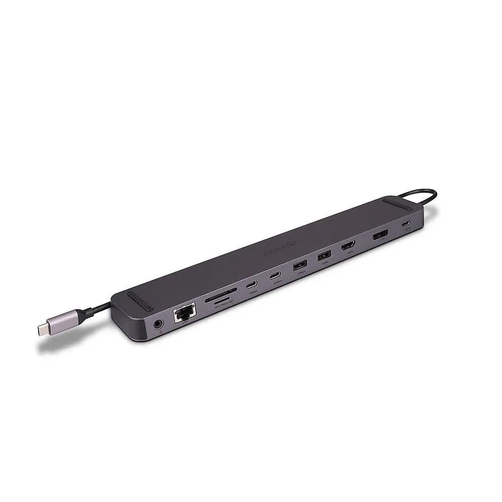 Dockstation, Lindy, Aluminiu, HDMI, USB-C, RJ45, 100W, Gri inchis