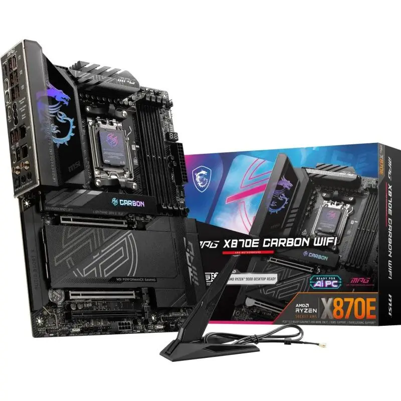 Placa de baza MSI MPG X870E CARBON WIFI, AM5, DDR5, ATX, BT, Negru 911-7E49-005