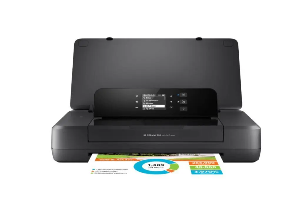 Imprimantă portabilă HP OfficeJet 200 wireless A4 CZ993A