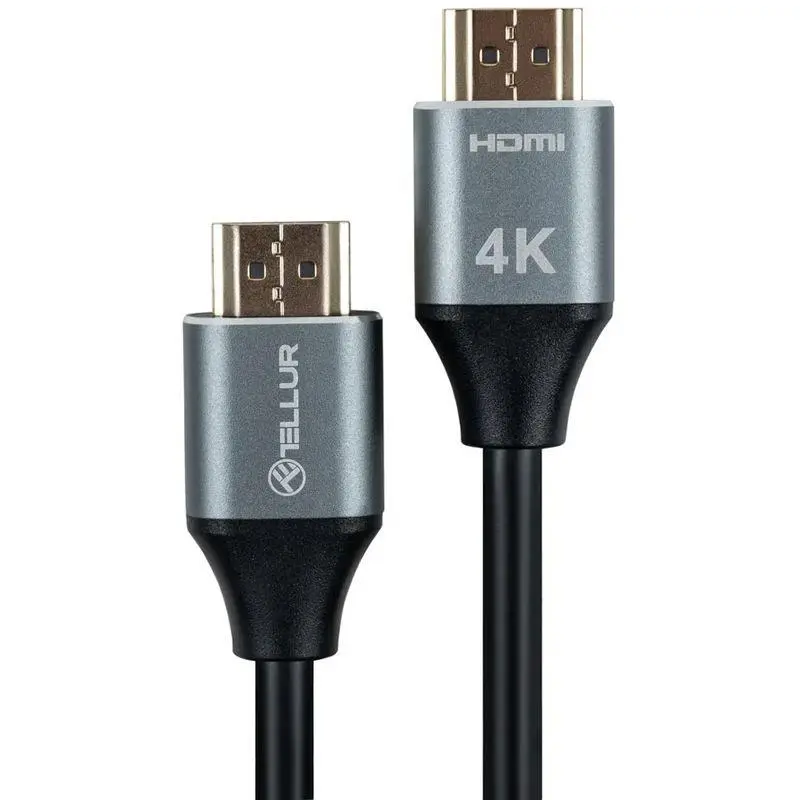 Cablu Tellur HDMI 2.0, 4K, 18Gbps, tata-tata, Ethernet, aurit, 5m, Negru