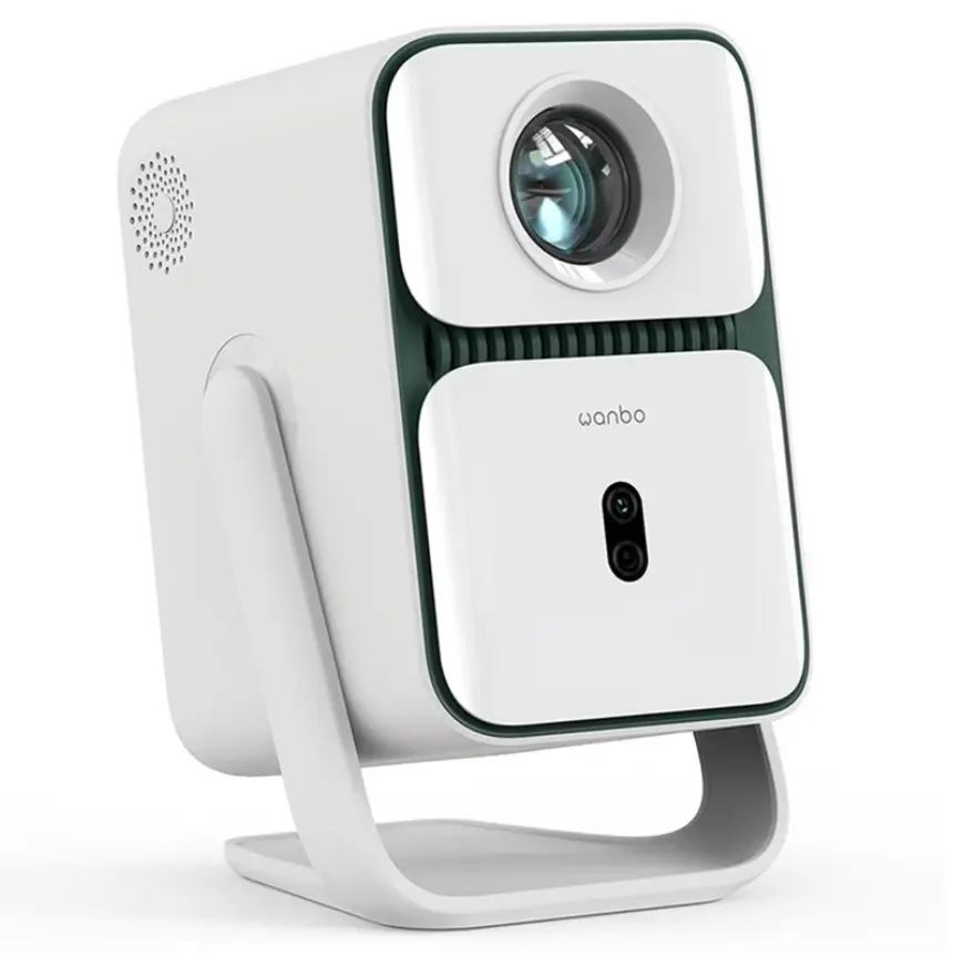 Videoproiector Wanbo T2 Ultra, 500 ANSI, 1080p Full HD, Android TV 11, Gimbal, alb