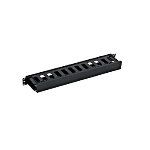 Organizator cabluri 19″, 1U, plastic