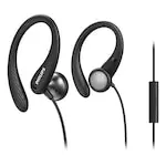 Casti Audio In-Ear Sport Philips, TAA1105BK/00, cu fir, Microfon, Negru
