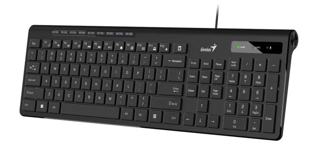 Tastatură Genius SlimStar 230 II cu fir neagră, 104 taste chocolate