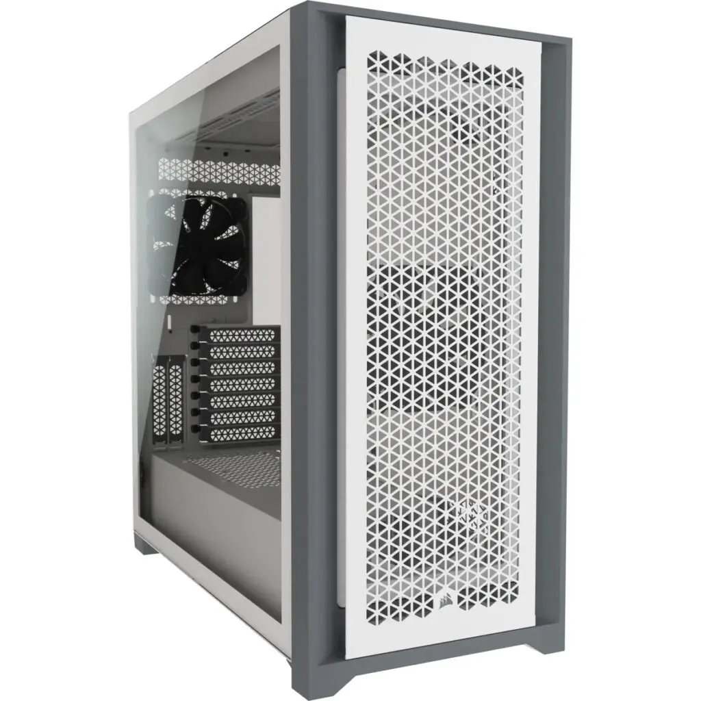 Carcasa Corsair 5000D AIRFLOW Tempered Glass, Mid-Tower, fara sursa, ATX, White
