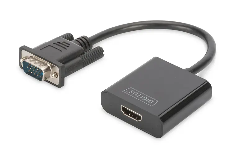 Convertor activ VGA+Audio – HDMI cu cablu, Digitus