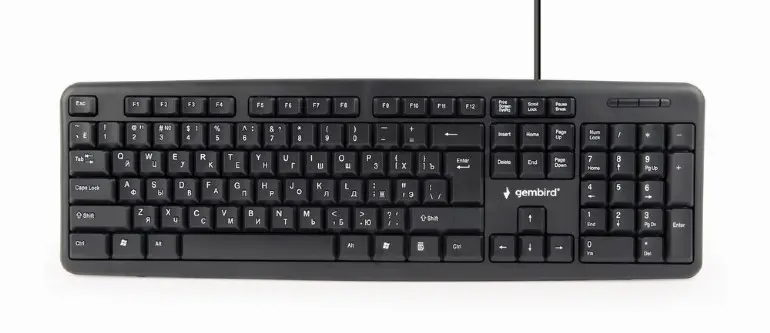 Tastatură Gembird KB-U-103-RU USB layout RU negru