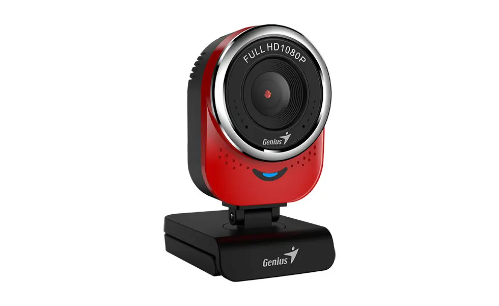 Cameră web Genius QCam 6000 Full HD roșie, 1080p USB