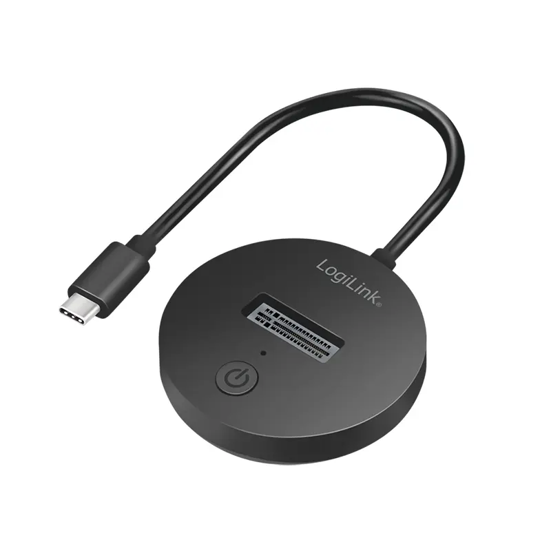 ADAPTOR USB LOGILINK, M.2 NVMe (PCIe) / SATA (NGFF) la USB 3.2 Gen 2, viteza max 10 Gb/s, negru „QP0032”  (timbru verde 0.18 lei)