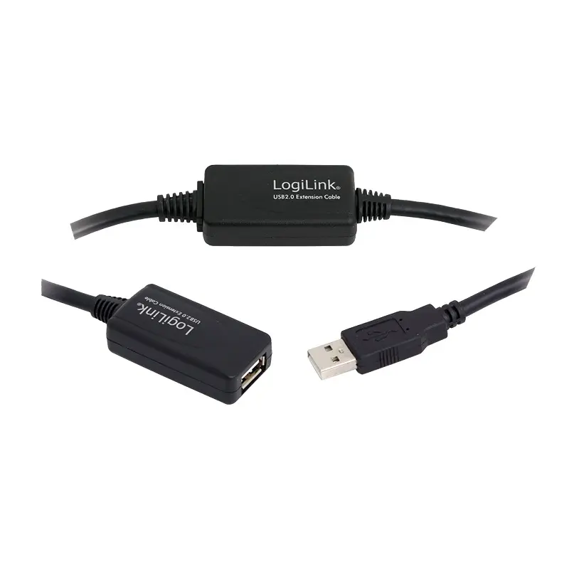 Cablu prelungitor USB Logilink UA0146 20m USB 2.0 activ negru