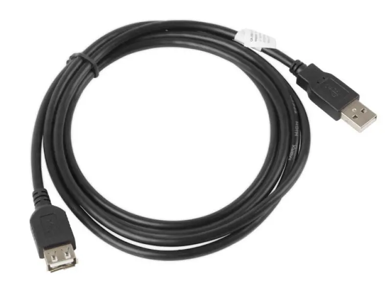 Cablu Lanberg USB-A Tată la USB-A Mamă USB 2.0 1.8m Negru
