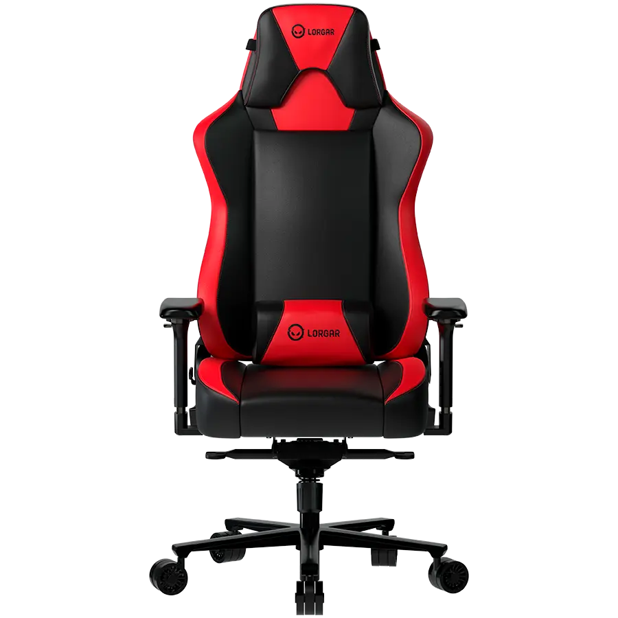 Scaun gaming LORGAR Base 311, negru/rosu, 54cm, suport pentru spate, suport pentru cap
