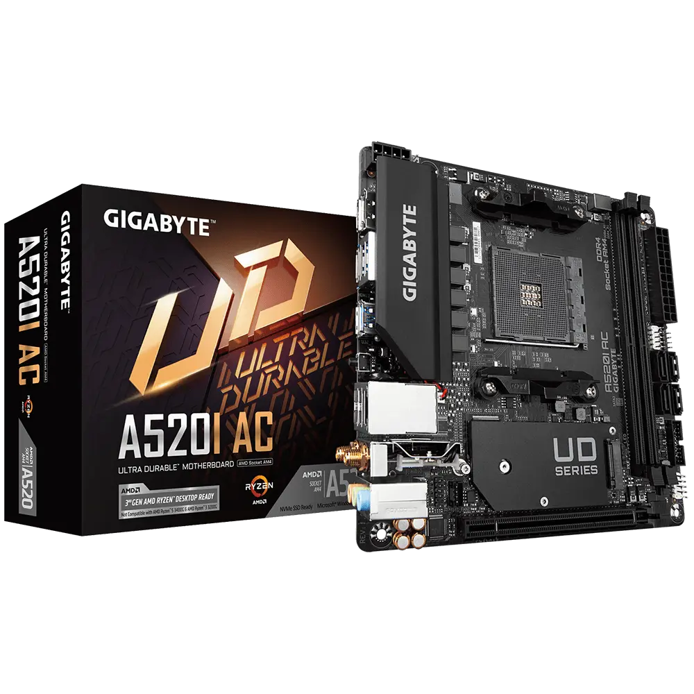Placă de bază GIGABYTE A520I AC AM4 Mini-ITX