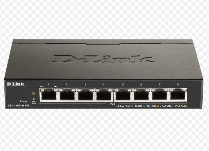 Switch D-Link DGS-1100-08V2 8 porturi Gigabit Smart