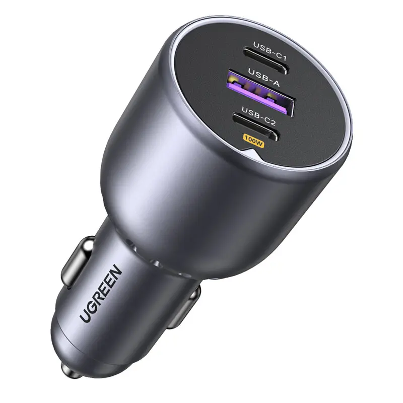 Incarcator auto Ugreen EC705 130W 3 porturi negru