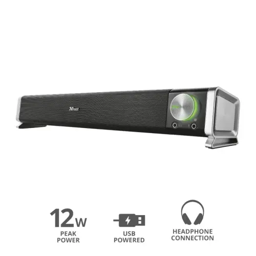 Soundbar Trust Asto 12W negru