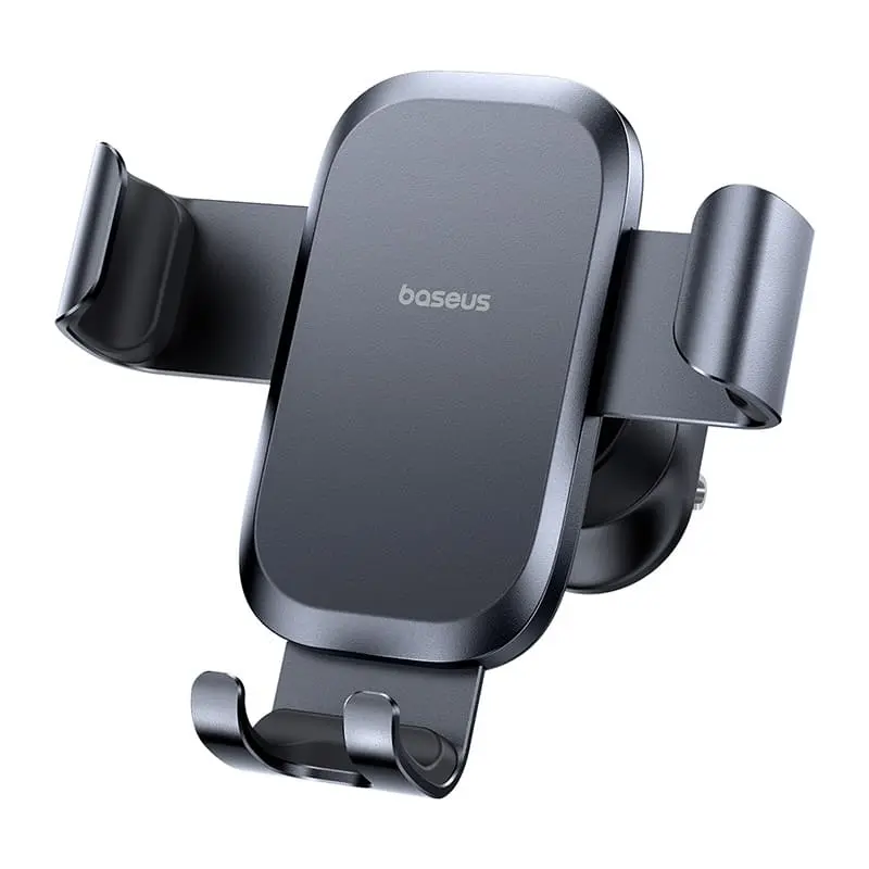 SUPORT AUTO Baseus Metal Age Gravity pt. SmartPhone, fixare in grilaj ventilatie, negru „C40478701123-00” – 6932172678753