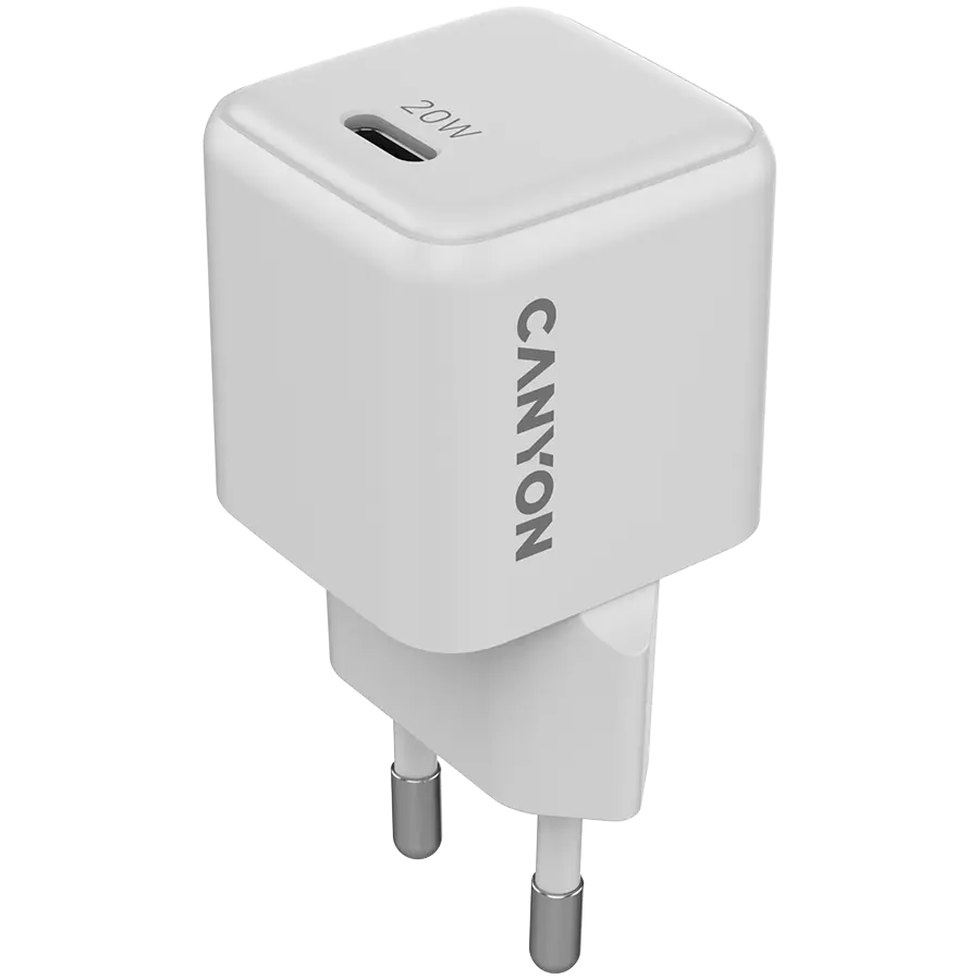 Încărcător Canyon CU20C GaN 20W 1xPD alb