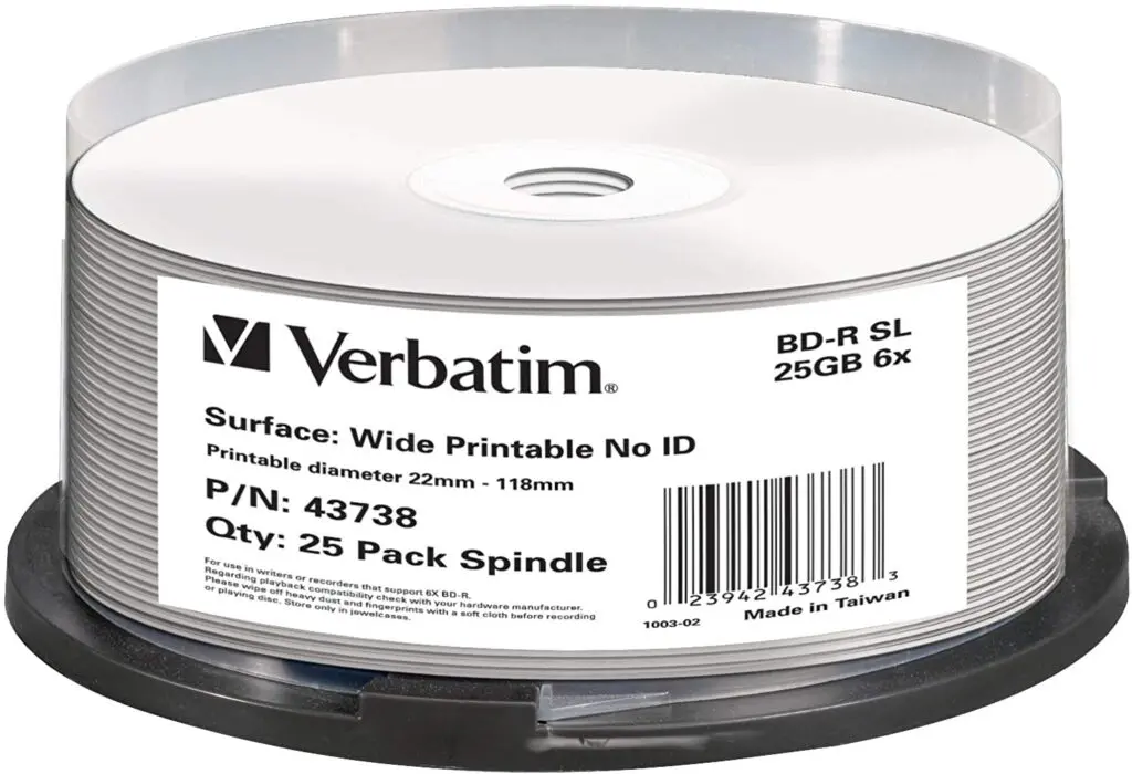 BD-R Verbatim 25GB 6x 25 buc spindle 43738