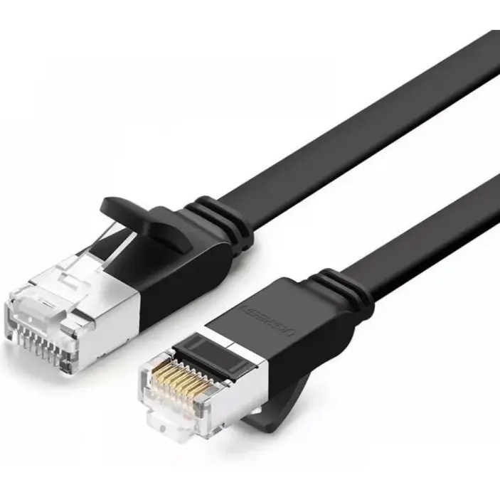 PATCH CORD UTP Ugreen Cat6, „NW101” fire din cupru, flat, viteza maxima 1 Gbps, 0.5m, negru „50183” (timbru verde 0.08 lei) – 6957303851836