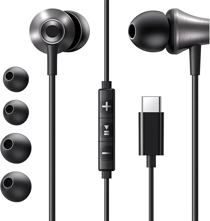 Căști Ugreen EP105 USB Type-C negre intraauriculare