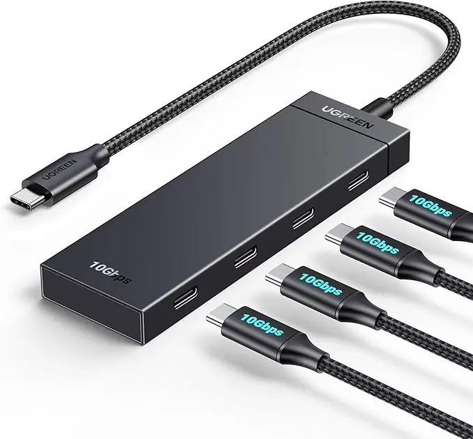 Hub Ugreen CM806 USB-C 4 porturi 10Gbps negru