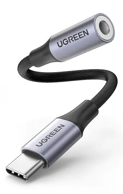 Cablu audio Ugreen AV161 USB-C 15cm gri