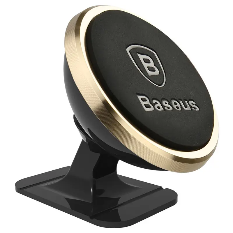 SUPORT AUTO Baseus Magnetic pt. SmartPhone, fixare grila ventilatie, ofera posibilitatea reglarii unghiului de vizionare pe verticala si orizontala (360 de grade), galben „SUCX140015” – 6932172627041