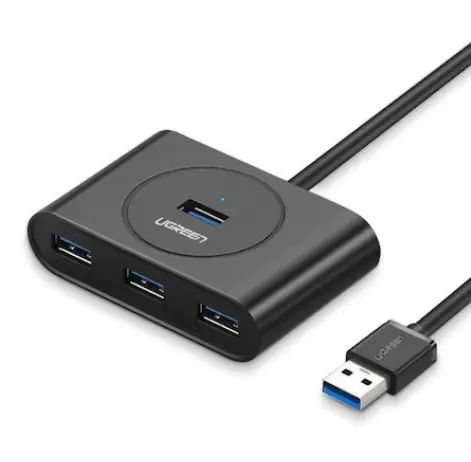 Hub USB Ugreen 20290 4 porturi USB 3.0 0.5m negru