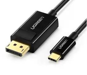 Cablu video Ugreen MM139 USB C DisplayPort 1 5 m 4K negru