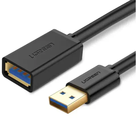 CABLU USB Ugreen prelungitor, „US129” USB 3.0 (T) la USB 3.0 (M), 1m, negru, „10368” (timbru verde 0.08 lei) – 6957303813681