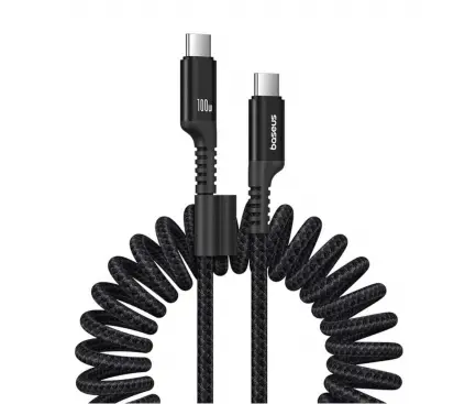 Cablu Baseus Fish-Eye USB-C 100W 1m negru