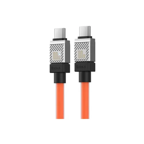 Baseus Cablu Type-C la Type-C CoolPlay Series Fast Charging, 100W, 1m, Portocaliu
