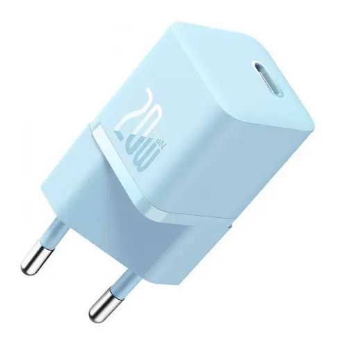 Baseus Incarcator Retea GaN5 Mini Fast Charger, USB-C, 20W, Albastru